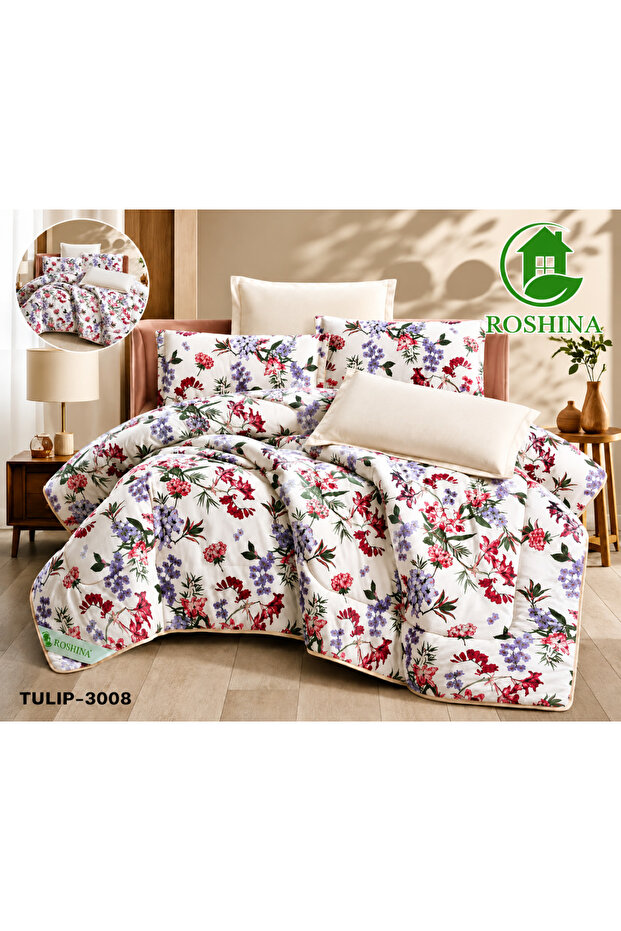 Summer Quilt with Tree Pattern - 4 Pieces - Soft and Cool - Size 220*180