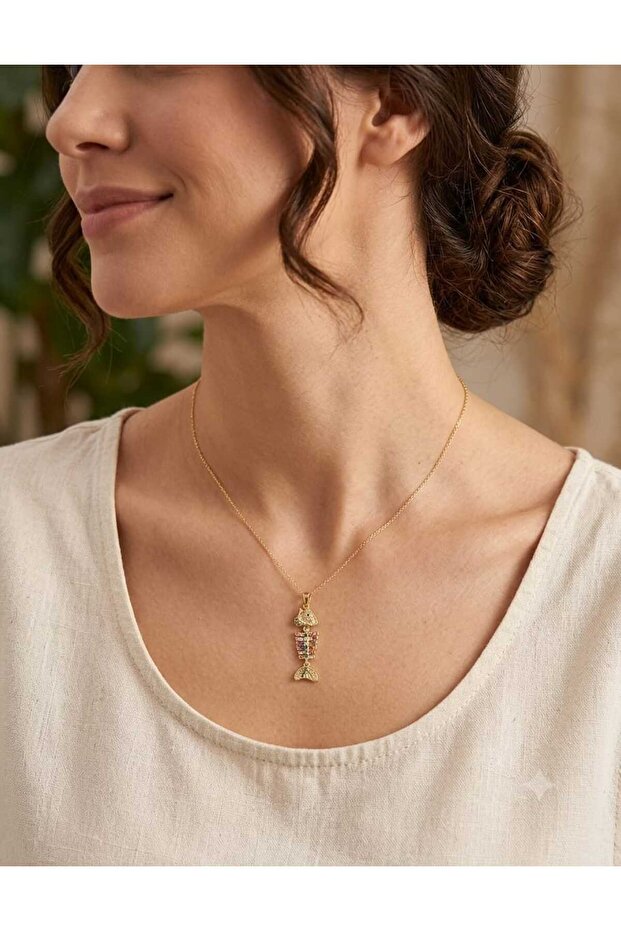 Animated Figure Pendant with Fish Figure