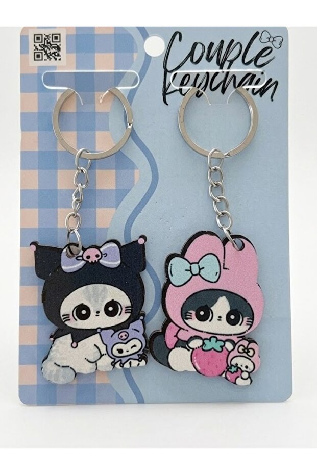 Costume Cat 2Li Keychain Gift Home Car Multi-Purpose