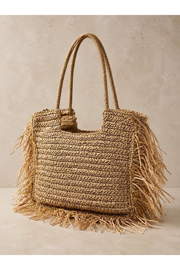 Camel Straw Bag 40X45 Cnt1182Y