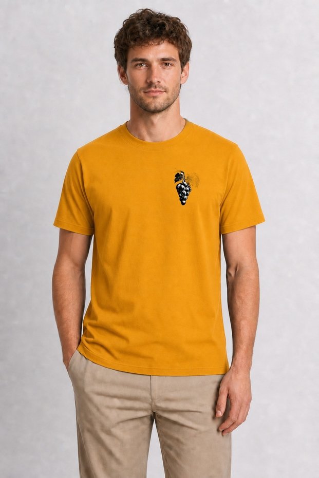 Inked Grape Bunch T-Shirt - Yellow