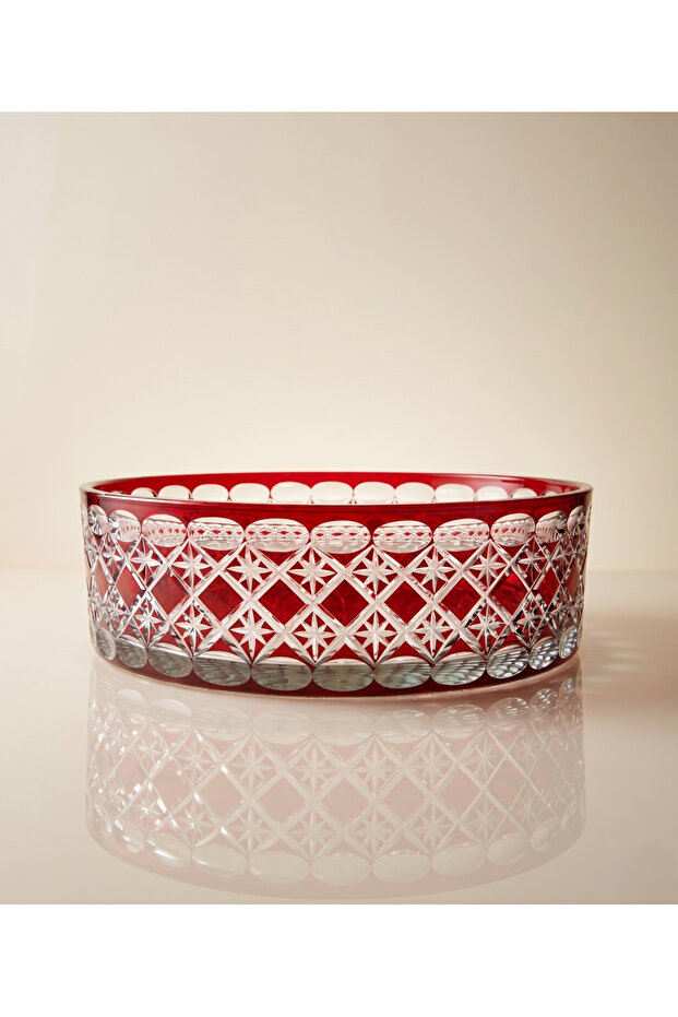 Crystal Cutting Decoration Handcrafted Estrella Series - Presentation Bowl - Glass Bowl 25cm