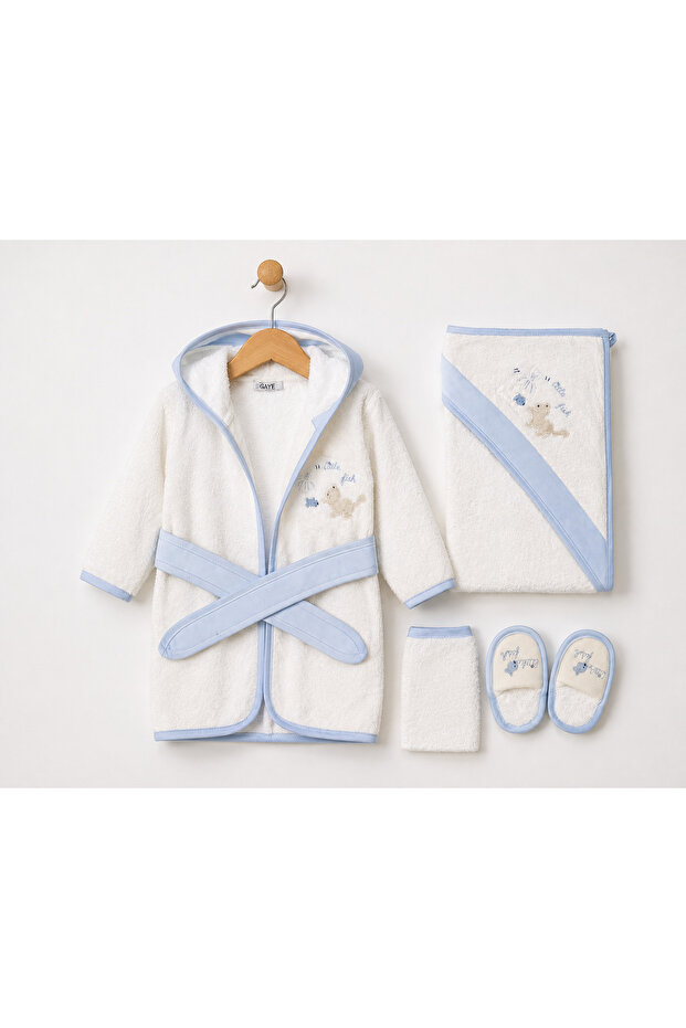 Hooded Baby Bathrobe Set 5 Piece Luxury Product