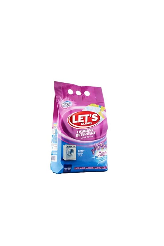 Let's Clean Detergent Powder For Automatic Purple Rose 1.5kg