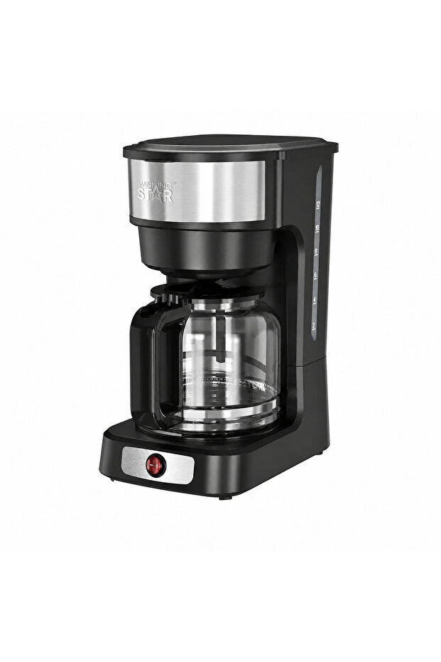 ST-9840 Drip Coffee Machine 950W with 1.5L Glass 12-Cup Glass Carafe, Removable Washable Filter