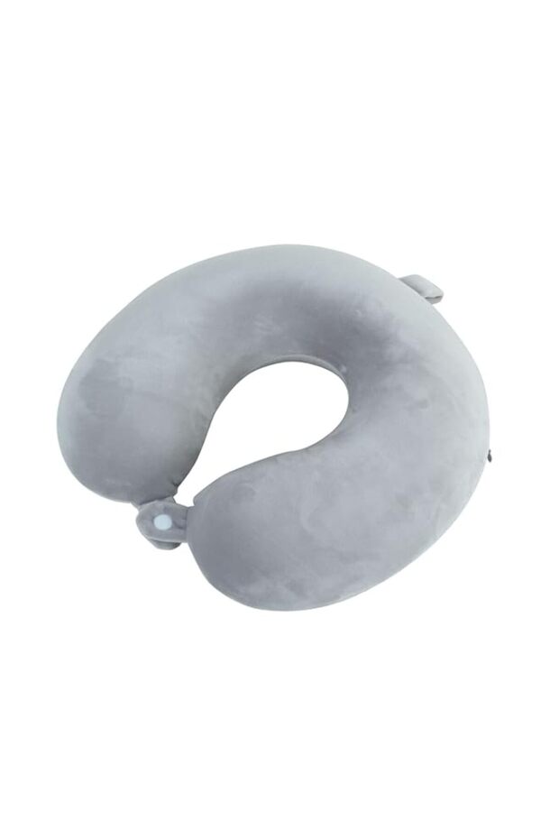 YUNHAO Memory Foam Ultra Soft Comfortable Neck Travel Pillow with Snap Strap Soft Washable Cover