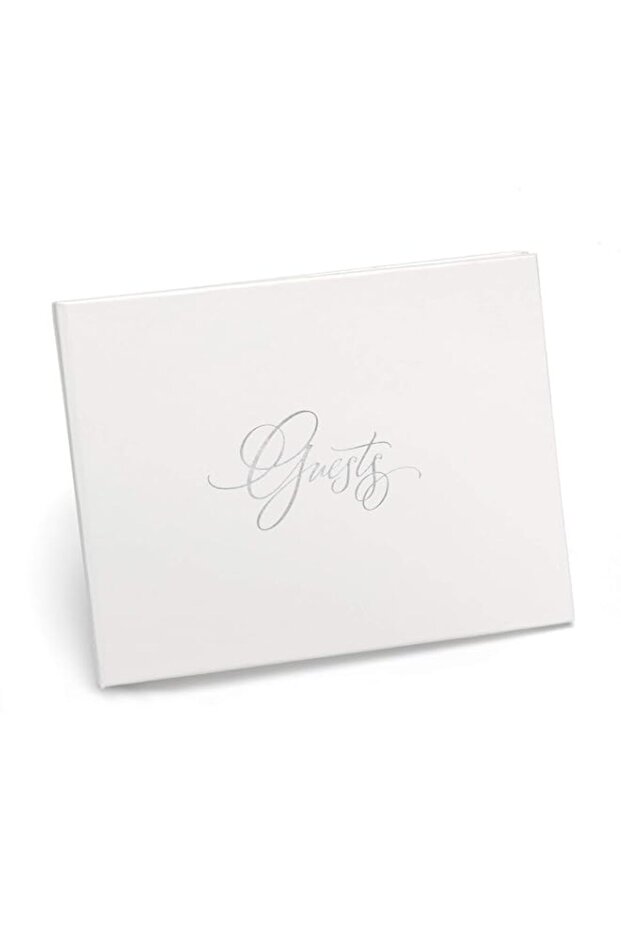 Hortense B. Hewitt 11002 White Guest Book, 7.5 x 5.75-Inches