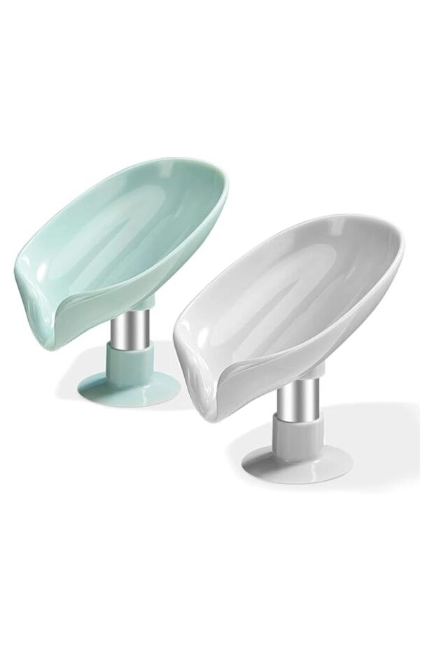 Soap Dishes 2 Pcs,Self Draining Soap Holder Keep Soap Dry,Suitable For Kitchen,Bathroom,Shower,Counter Top