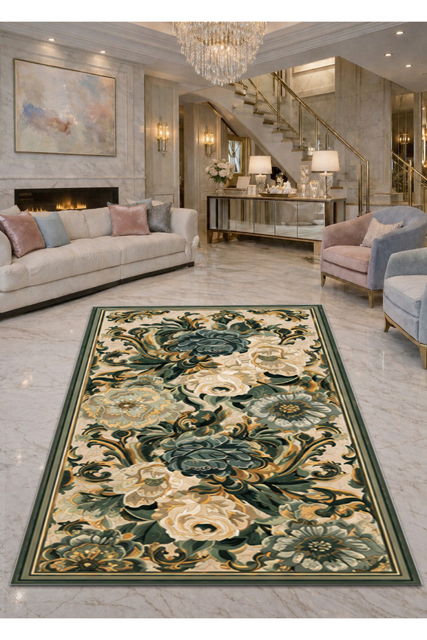 Sdt Mixed Patterned Modern Woven Base Decorative Carpet Sdtamor1470