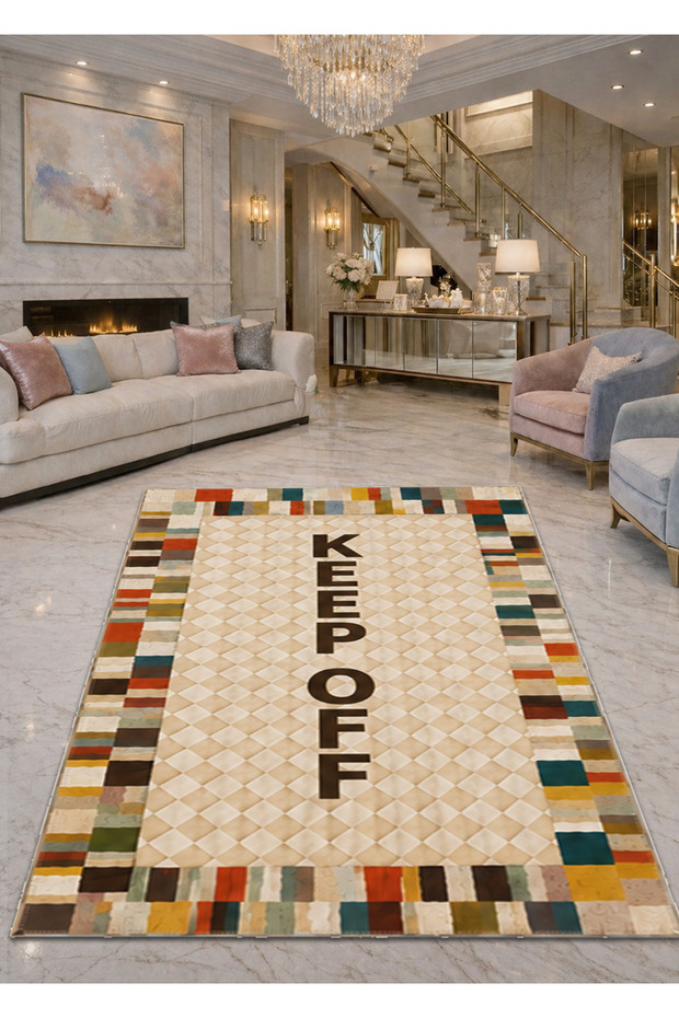 Sdt Mixed Patterned Modern Woven Base Decorative Carpet Sdtamor1474