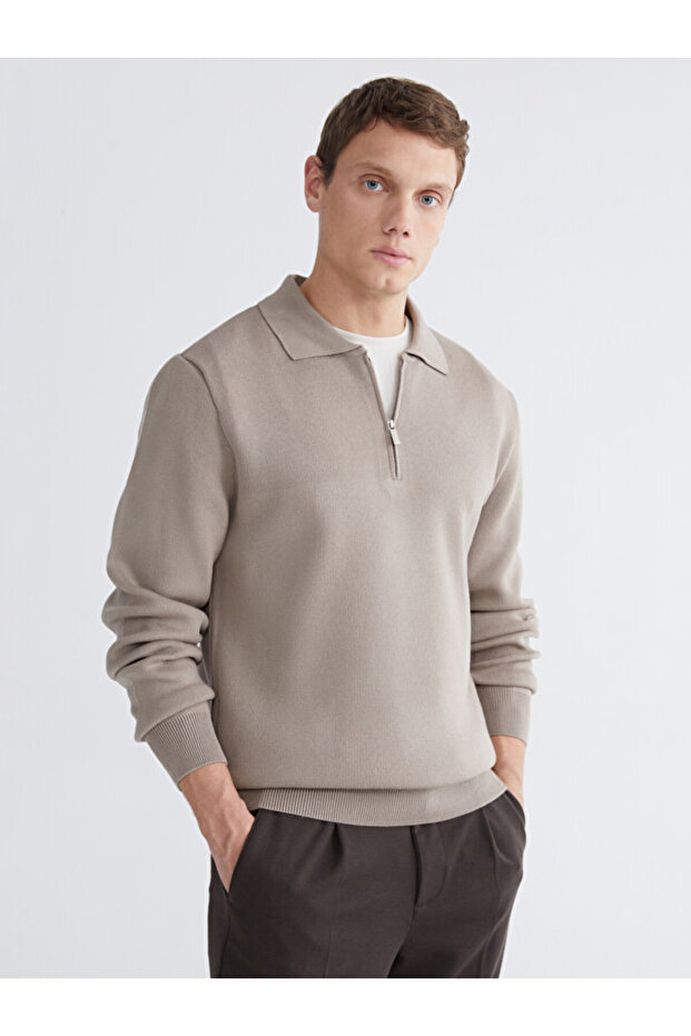 Esvab • Modern & Distinctive Devrik Roba Collar Men's Knitwear Sweater