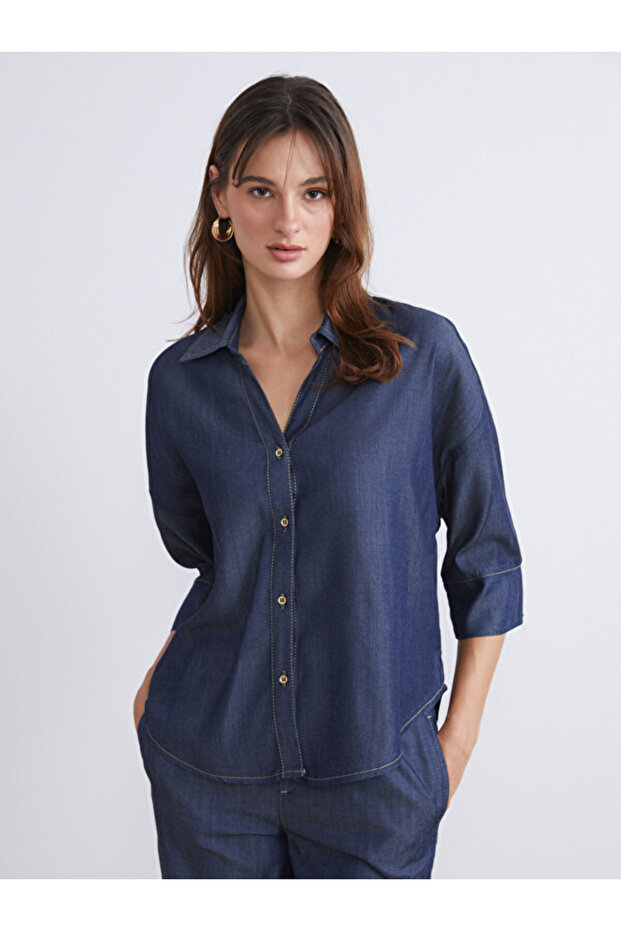 Women's Jean Shirt for Style Enthusiasts from Uzg Store