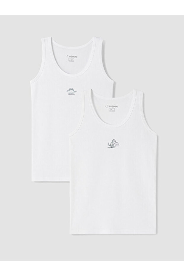 Shining Store's Glittering Choices U Roba Collar Boys' Undershirt 2-Pack