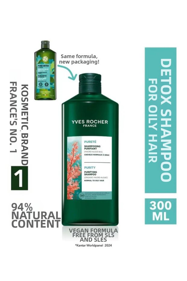 300 ml Purifying Shampoo for Oily Hair Vegan Sls Sles Free Formula