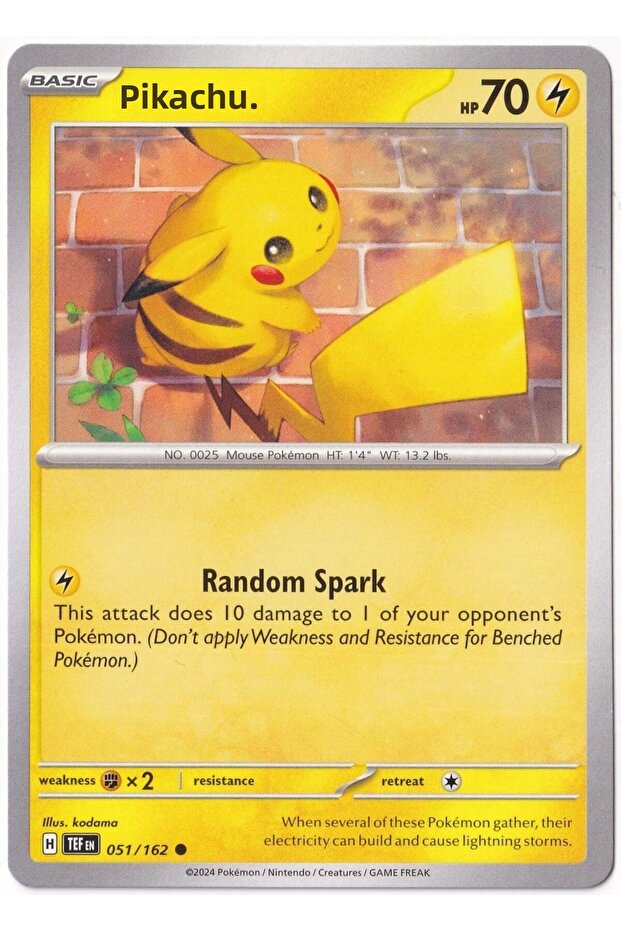 Pikachu 051/162 - Temporal Forces - Kart (Mint)