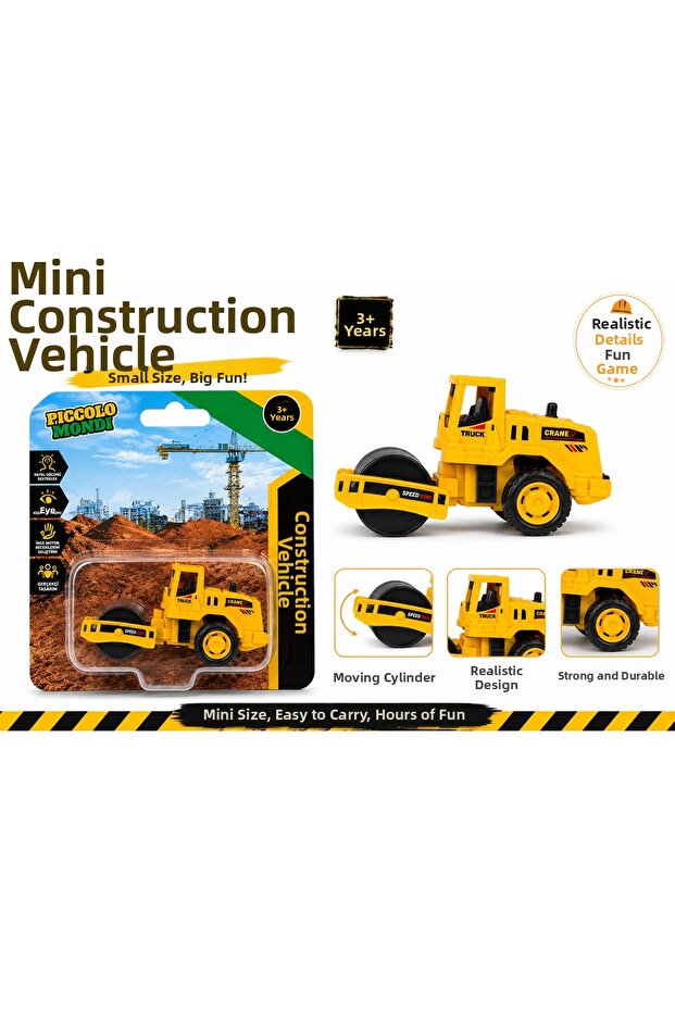 Mini Work Machines Mini Road Building Roller Toy Play Set