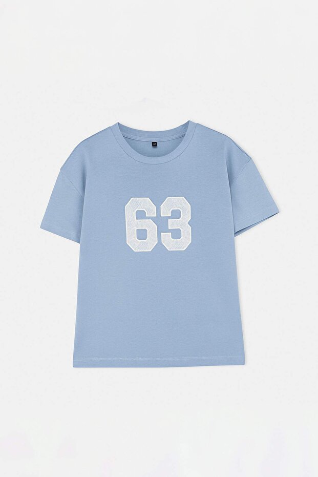 Mavi Baskılı Örme Erkek Çocuk T-Shirt TKDSS26TS00070 - 4