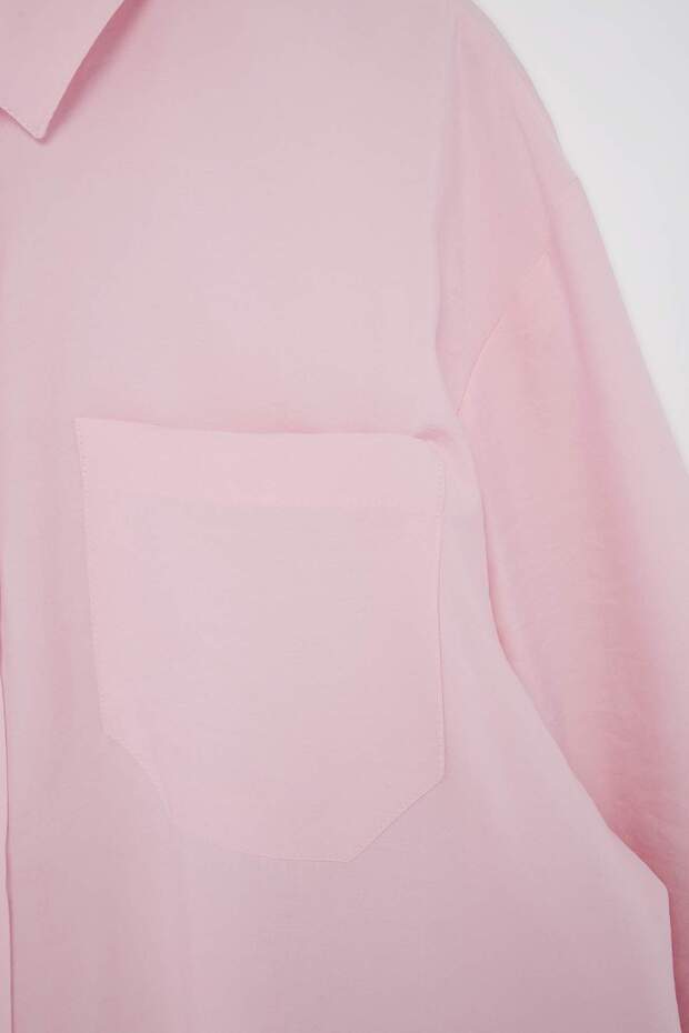 Pembe Büyük Beden Gömlek - 5