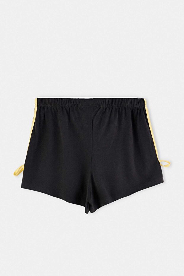 Mavi-Çok Renkli 3'lü Paket %100 Pamuklu Bağlamalı/Fiyonklu Örme Pijama Altı THMSS25PJ00022 - 3