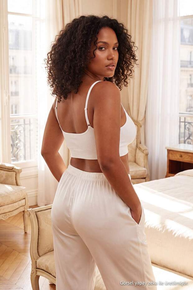 Çok Renkli 2li Seamless/Dikişsiz Dantel Detaylı Kapsız Askılı Bralette Sütyen TBBSS26CW00018 - 3