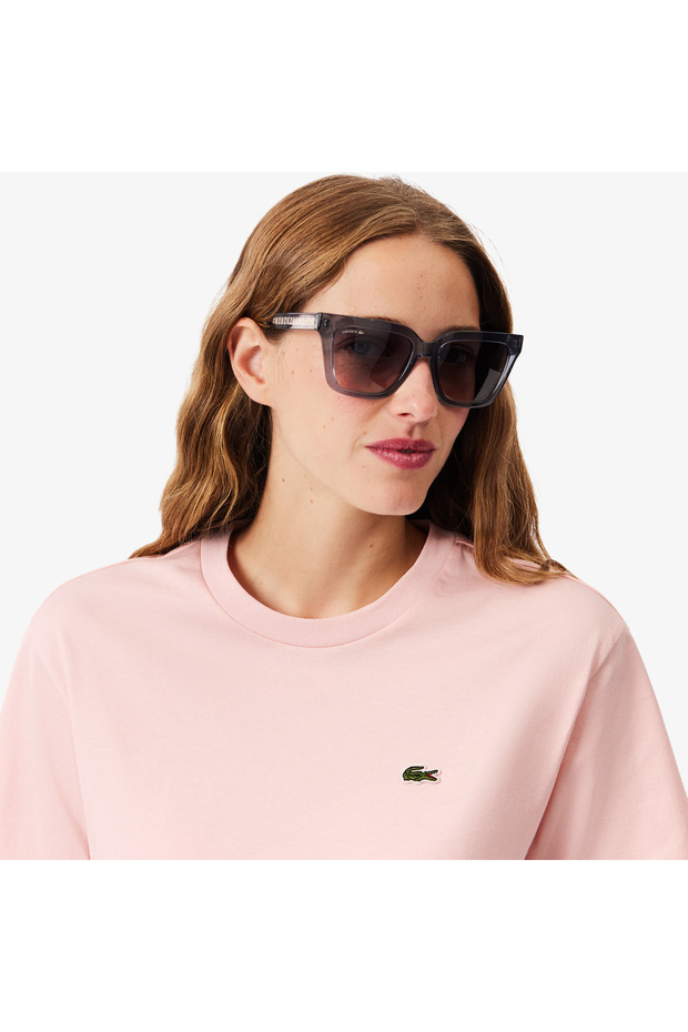 Kadın Relaxed Fit Bisiklet Yaka Pembe T-Shirt - 2