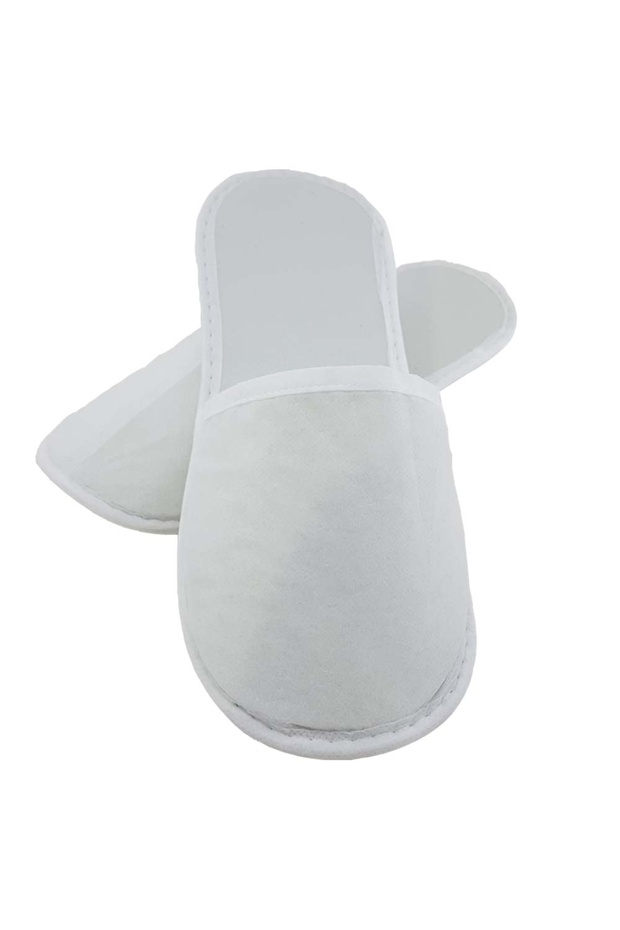 100 Pairs of Environmental Ribbed Mouth Ribbed Thick Sole White Interlining Hotel Slippers Disposable Disposable