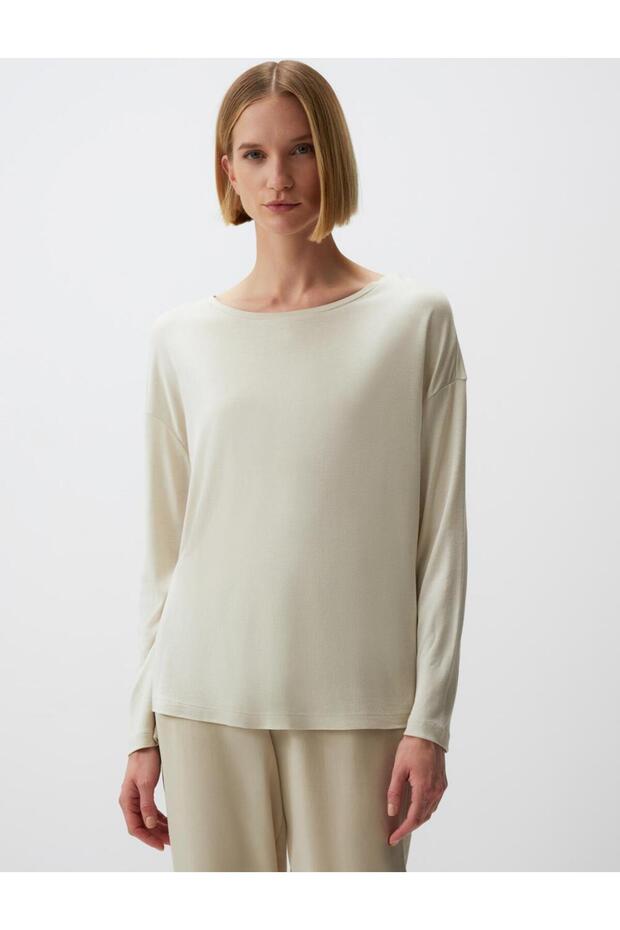 Mink Round Neck Long Sleeve T-Shirt