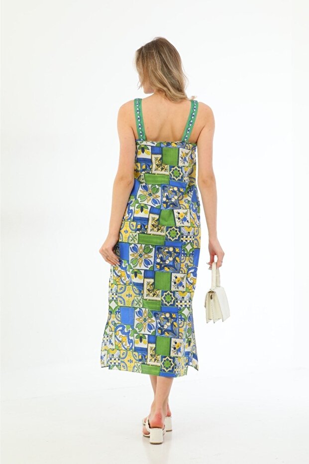 Rochie de plajă lungă cu bretele - 6