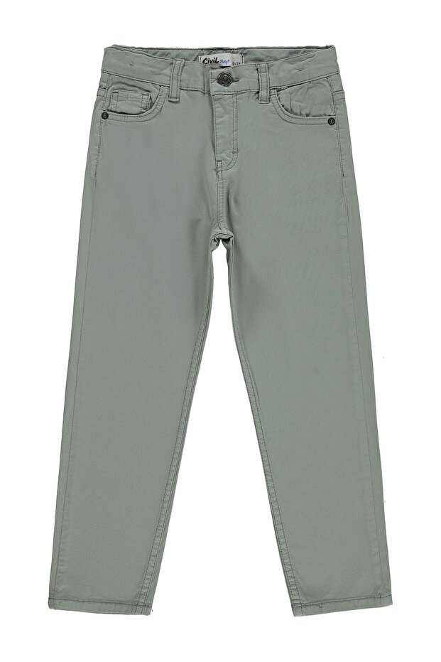 5 Pocket Basic Pants for 6-9 Years Old - Green