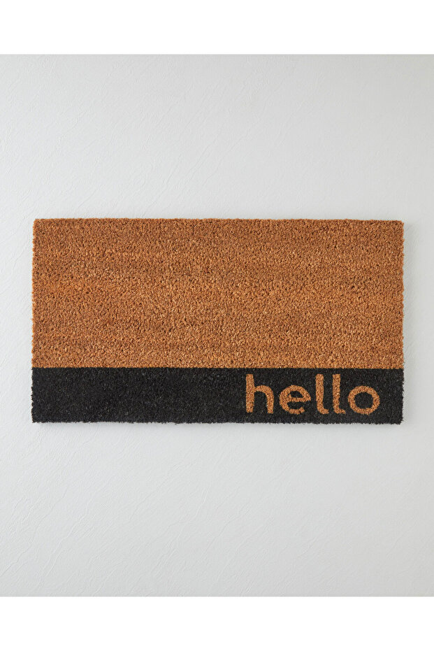 Hello Happy Day Door Mat 33X60 cm Natural