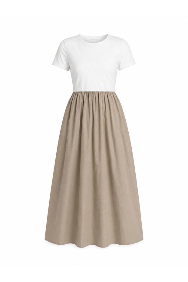 203090 Fusion Dress Beige