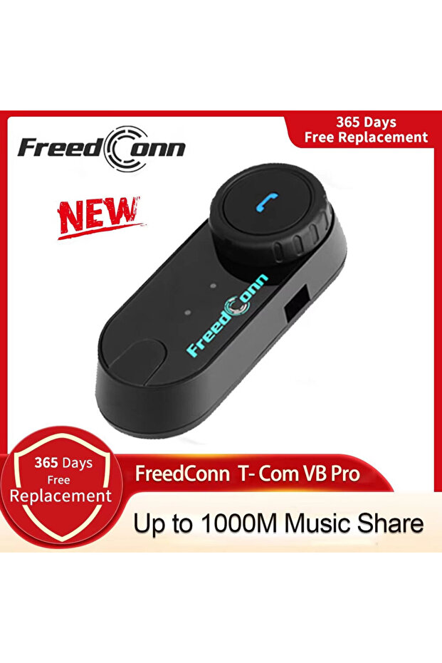 مجموعة واحدة من سماعات الرأس لخوذة الدراجات النارية Freedconn T Com VB مزودة بتقنية البلوتوث وستيريو وجهاز اتصال داخلي لاسلكي