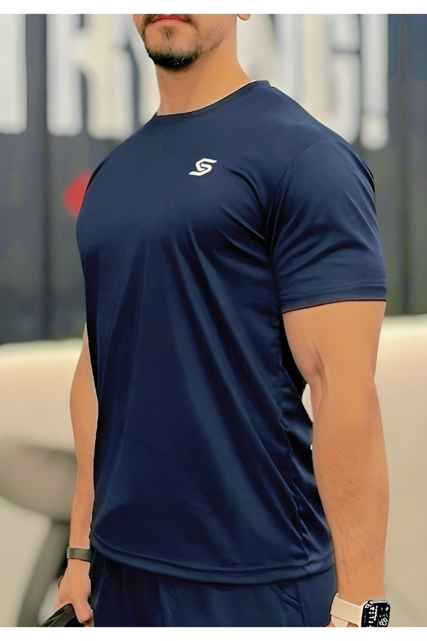 Sapeur Erkek Spor Tişört- Slim Fit Antrenman Üstü