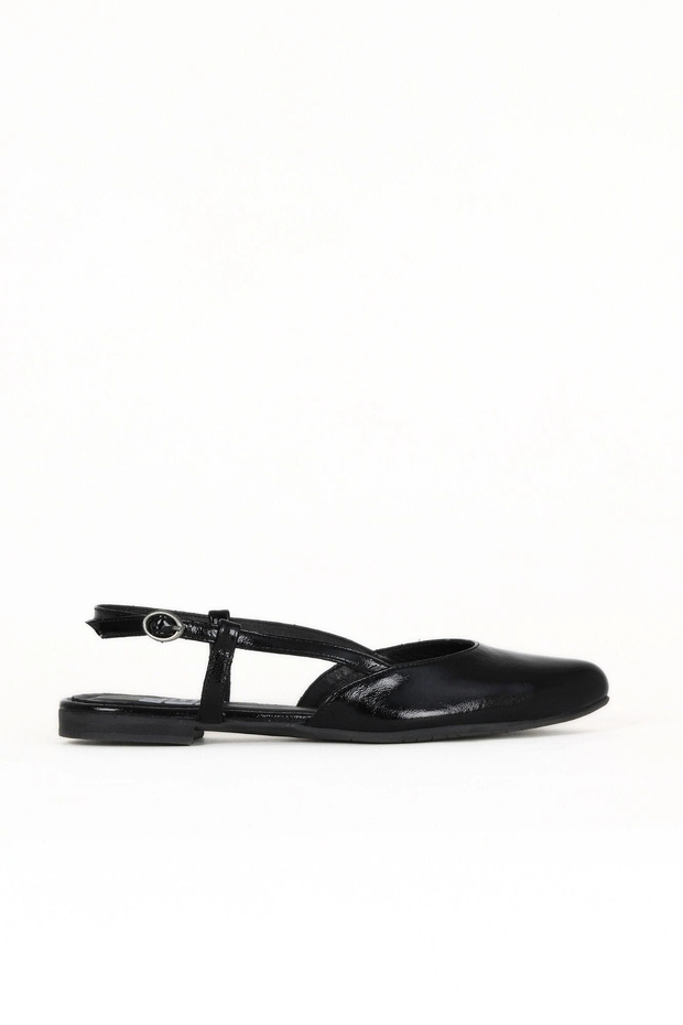 Black Patent Leather Women's Sandals 01We2904