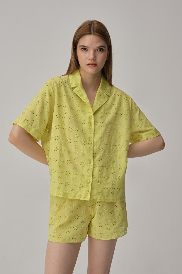 Cotton Women's Pajama Set - Lx.25225 Lime