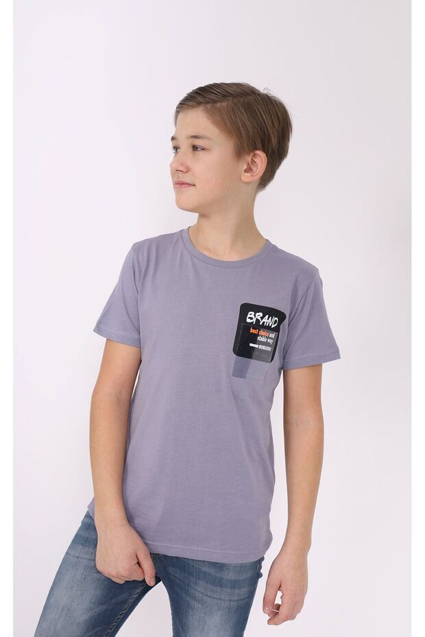 Boy's Printed Crew Neck Short Sleeve T-Shirt