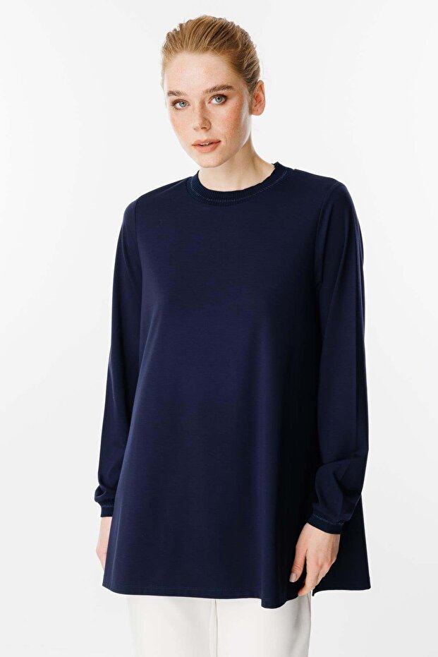 Ribbed Glittery Long Sleeve Undergarment Tunic