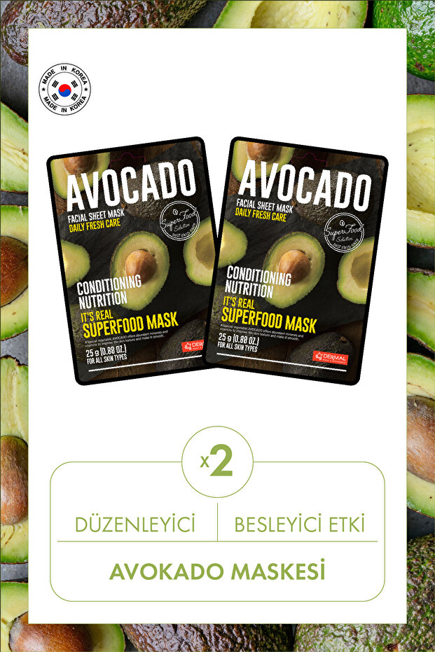 Regulating and Nourishing Avocado Mask 25Gr Set of 2