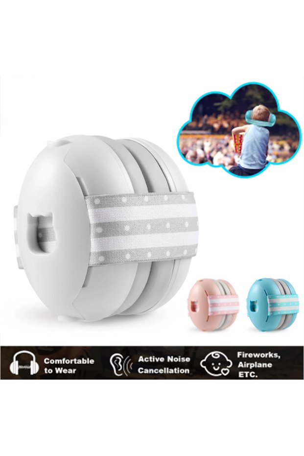 White C10 Baby Ear Protection for Newborn Noise Cancelling Headphones for Babies Noise ReductionEarm