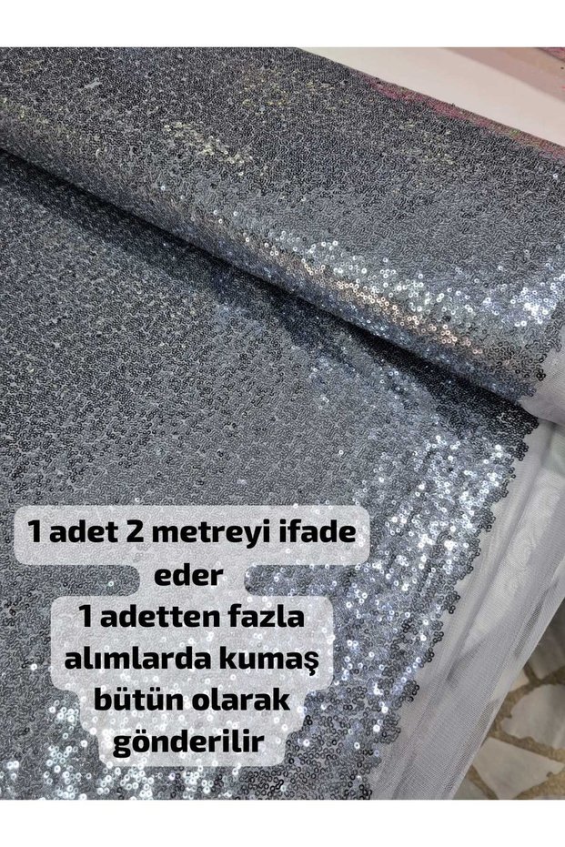 Sequin Fabric 3 mm for Clothing, Shalwar, Tablecloth, Cushion, Etc. Suitable for Operations (Gray 200 X 140)