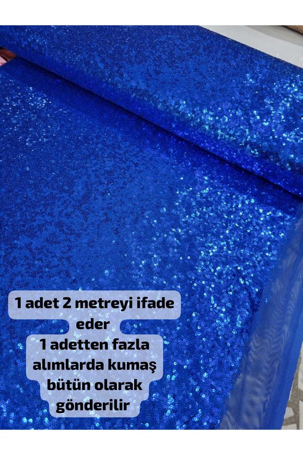 Sequin Fabric 3mm for Clothing, Shalwar, Tablecloth, Cushion, Etc. Suitable for Operations (Cobalt Blue 200 X 140)