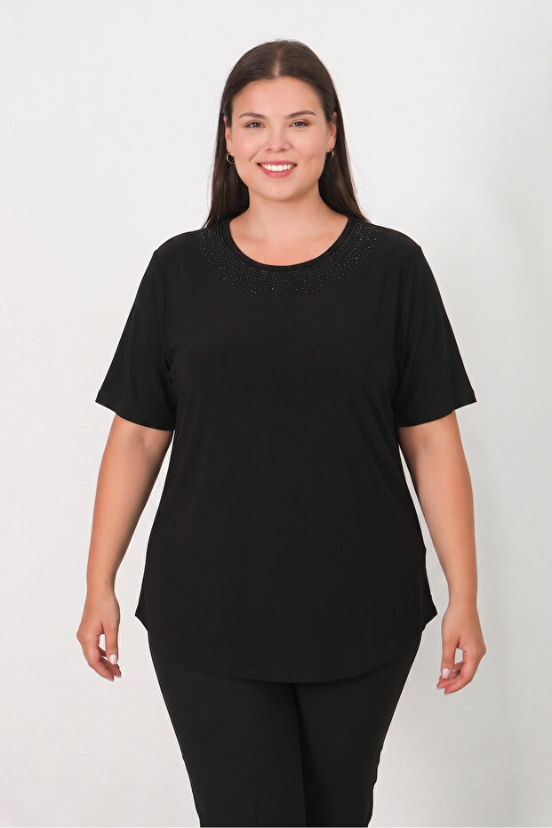 Short Sleeve Plus Size Sandy Blouse
