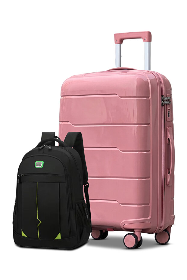 Unbreakable PP 24 Inch[20-25kg] Luggage with Stylish Backpack Combo