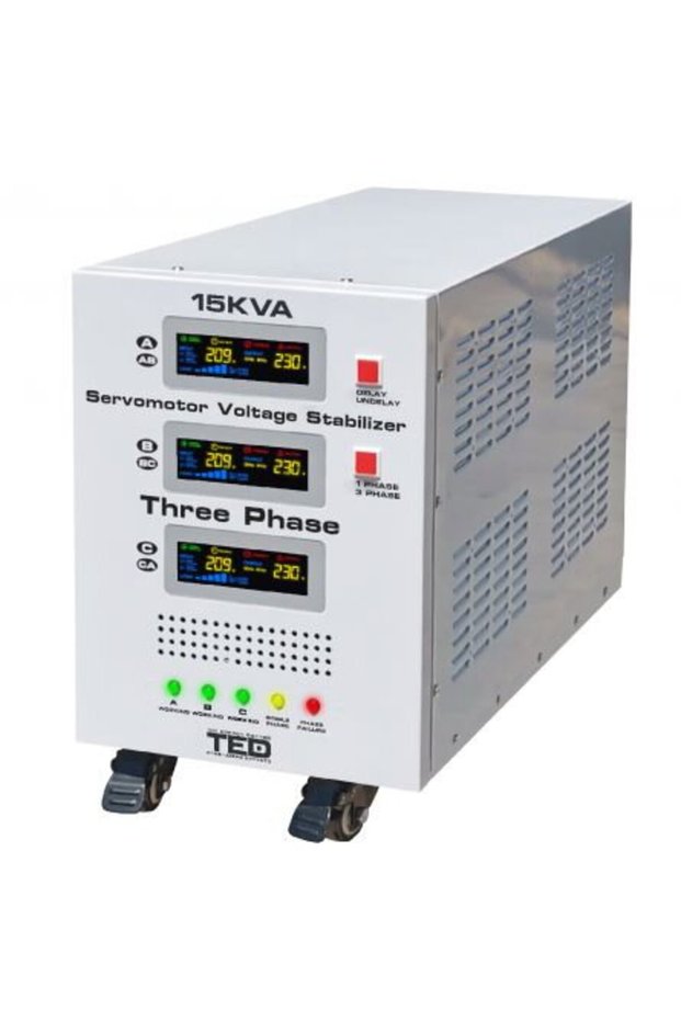 Maximum network stabilizer 15KVA-SVC with three-phase-three-phase servomotor TED000101