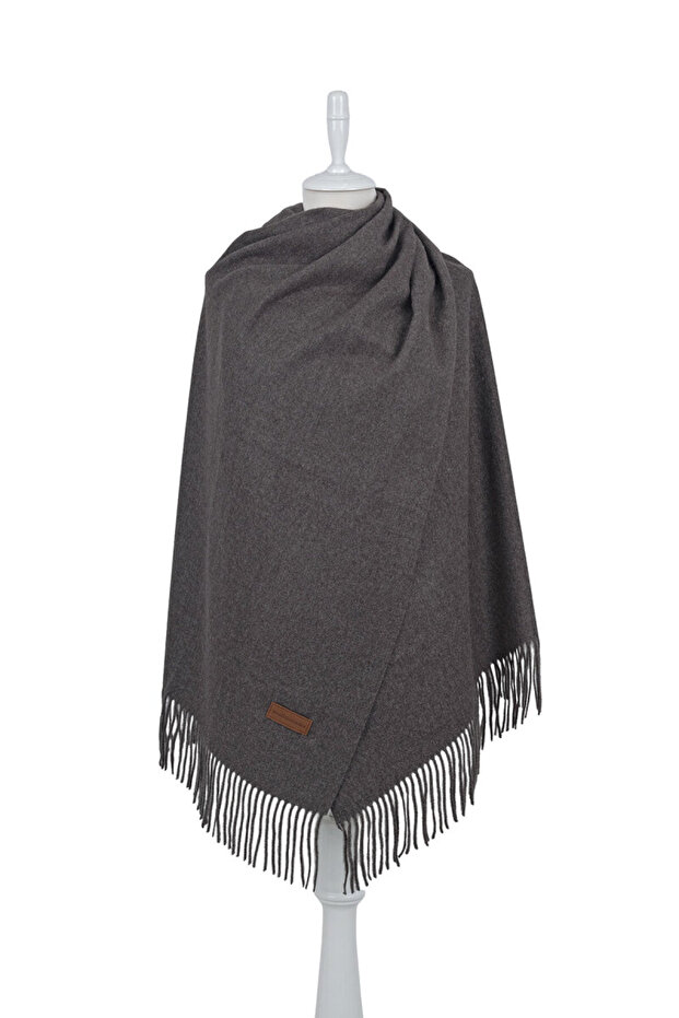 Smoked Solid Color Winter Shawl