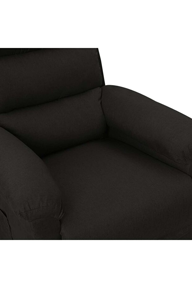 Fotoliu rabatabil, negru, material textil - 8