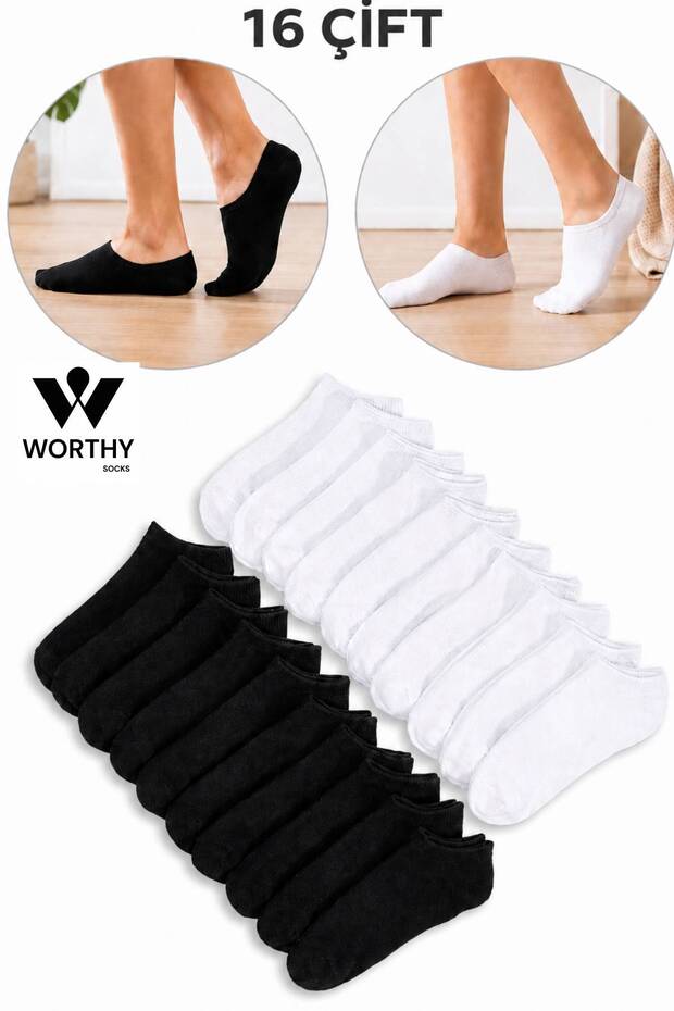 16 Pairs of Short Ankle Socks (16-Pack)