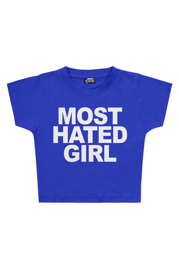 Most Hated Girl Printed Crop T-Shirt