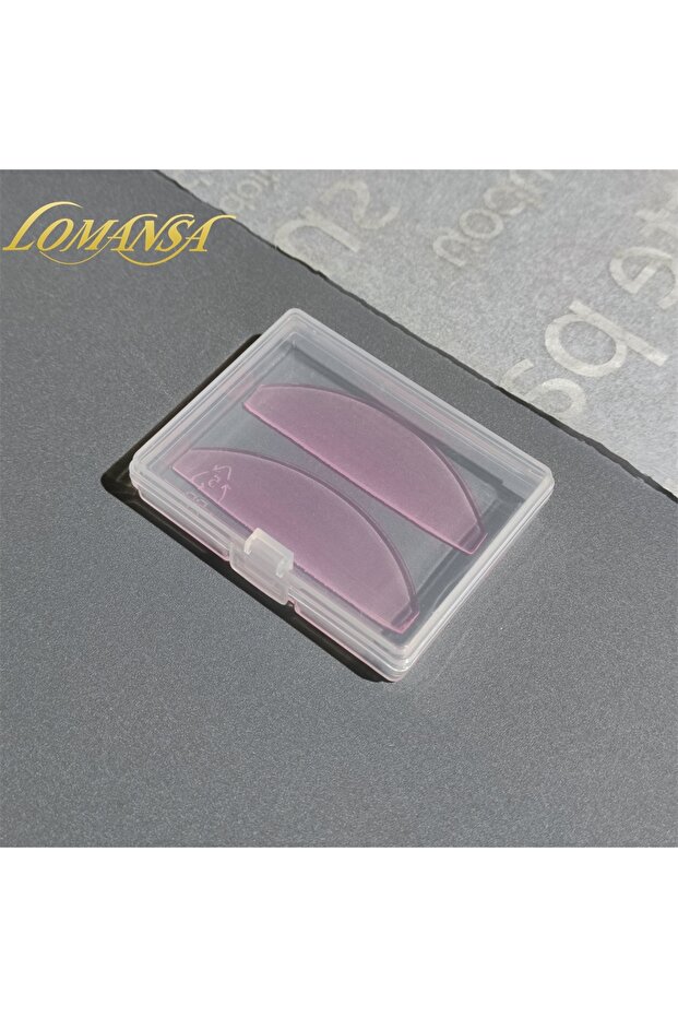 Pink Lomansa Korea 1 Pair Reusable Silicone Eyelash Perm Lashes Rod Shield Lash Softening Pads Eyela