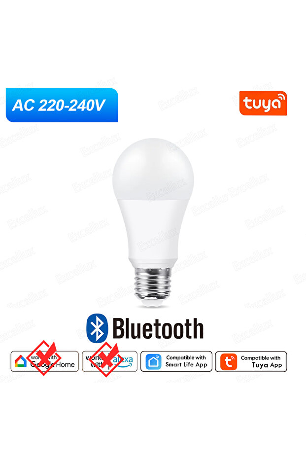 نعم 220 فولت بلوتوث Tuya E27 مصباح LED تطبيق التحكم بلوتوث / WiFi مصابيح LED 15 وات RGB CW WW ذكية